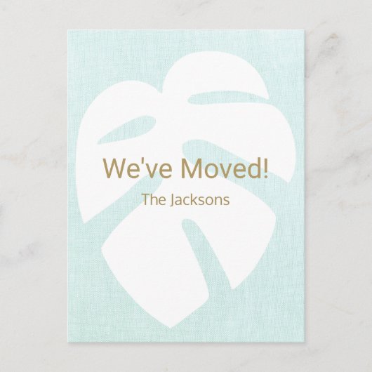 我々はモンステラ熱帯葉を移動した ポストカード (正面)