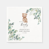 我々はユーカリウッドランド赤ちゃんシャワーを待つ スタンダードカクテルナプキン (正面)