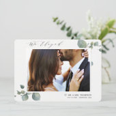 我々はユーカリエレガントプトゥス写真結婚の 案内状 (スタンド正面)