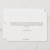 我々はユーカリエレガントプトゥス写真結婚の 案内状 (裏面)