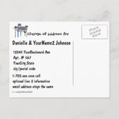 我々はラスベガスの新しいアドレスを移動 案内ポストカード (裏面)