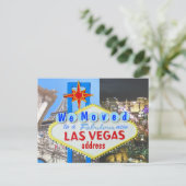 我々はラスベガスの新しいアドレスを移動 案内ポストカード (スタンド正面)