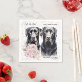 我々はラブラドールリトリエバーフローラ犬結婚の スタンダードカクテルナプキン (インサイチュ)