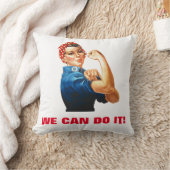 我々はリベッターの女性の力をロージーできる クッション (ブランケット)