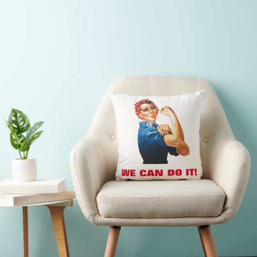 我々はリベッターの女性の力をロージーできる クッション (椅子)