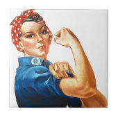 我々はリベッターの女性の力をロージーできる タイル (正面)