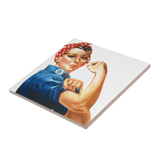 我々はリベッターの女性の力をロージーできる タイル (側面)