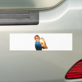 我々はリベッターの女性の力をロージーできる バンパーステッカー (車上)