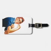 我々はリベッターの女性の力をロージーできる ラゲッジタグ (正面横)