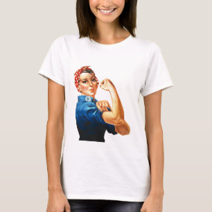 我々はリベッターの女性の力をロージーできる Tシャツ