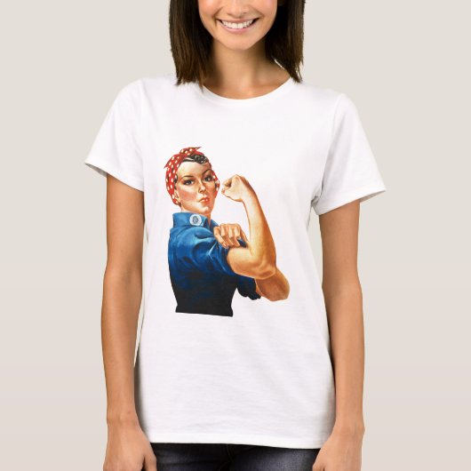 我々はリベッターの女性の力をロージーできる Tシャツ (正面)