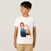 我々はリベッターの女性の力をロージーできる Tシャツ (正面フル)