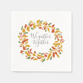 我々はリース秋絵を描の スタンダードカクテルナプキン (正面)