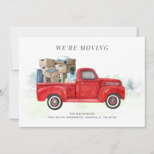 我々はレッドトラックの移動発表を移動している (正面)