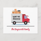 我々はレッドトラックモダンシンプルのパーソナライズされた 案内ポストカード (正面)