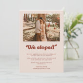 我々はレトロスタイリッシュピーチピンクのお知らせ 招待状 (スタンド正面)