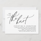 我々はロマンチックな駆け引き結婚のディナーを結んだ 招待状 (正面)