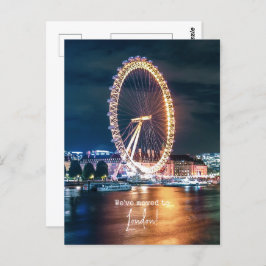 我々はロンドンに移り住んだMoving Announcement ポストカード