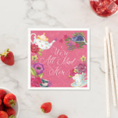 我々はワンダーランドの不機嫌アリスヴィンテージ スタンダードカクテルナプキン (インサイチュ)