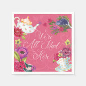 我々はワンダーランドの不機嫌アリスヴィンテージ スタンダードカクテルナプキン (正面)