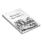 我々はワンダーランド茶の不機嫌アリスヴィンテージ ノートブック (右側)