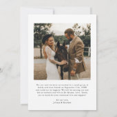 我々はヴィンテージエレガンス結婚の写真を駆け落ち 案内状 (裏面)