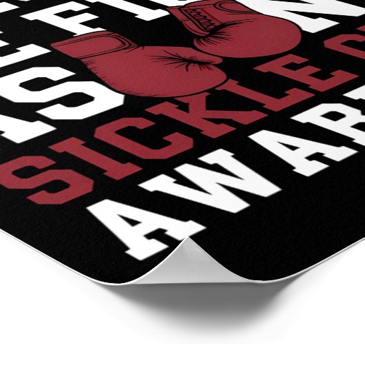 我々は一つのボクシンググローブ貧血鎌細胞Awとして戦う ポスター (角)