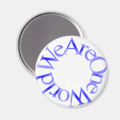 我々は一つの世界（青） マグネット (正面/裏面)