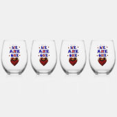 我々は一人だ ステムなしワイングラス (正面)