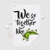 我々は一匹のエンドウ豆のように一緒に行く ゴルフタオル (インサイチュ)