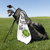 我々は一匹のエンドウ豆のように一緒に行く ゴルフタオル (グリーン)