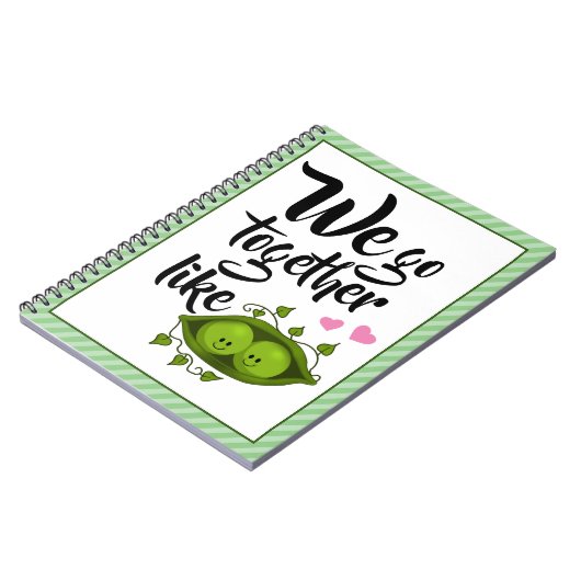 我々は一匹のエンドウ豆のように一緒に行く ノートブック (左側)