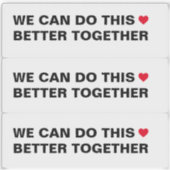 我々は一緒にこれをより良くすることができる引用文 シール (正面)