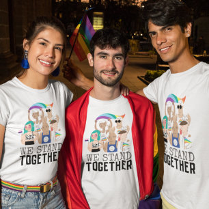 我々は一緒にプライドLGBTQ人々の団結 Tシャツ