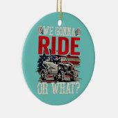 我々は一緒に乗るか、またはサイドバイサイドSXS UTV USA セラミックオーナメント (右)