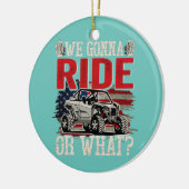 我々は一緒に乗るか、またはサイドバイサイドSXS UTV USA セラミックオーナメント (左)