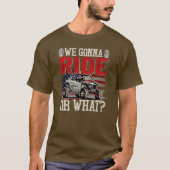 我々は一緒に乗るか、またはサイドバイサイドSXS UTV USA Tシャツ (正面)