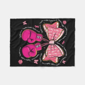 我々は一緒に戦う我々はボクシング手袋の胸を弓 フリースブランケット (正面(横))