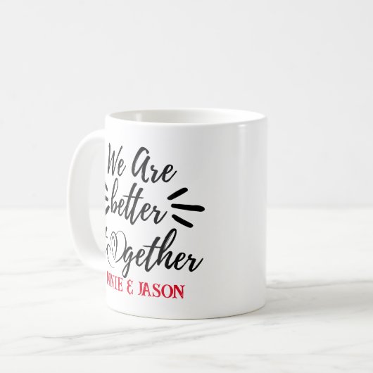 我々は一緒に良い – バレンタインデーコーヒーマグ コーヒーマグカップ (正面左)