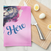 我々は不機嫌ここにいる – ワンダーランドのアリスインスパイアス キッチンタオル (四つ折り)