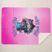 我々は不機嫌ここにいる – ワンダーランドのアリスインスパイアス シェルパブランケット (正面(横))