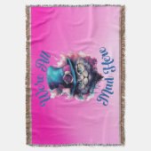 我々は不機嫌ここにいる – ワンダーランドのアリスインスパイアス スローブランケット (正面縦)