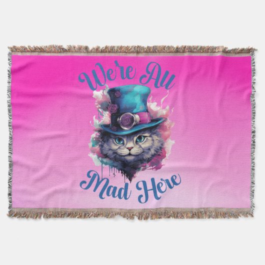 我々は不機嫌ここにいる – ワンダーランドのアリスインスパイアス スローブランケット (正面)