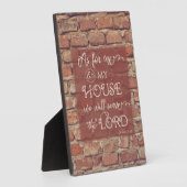 我々は主に仕える – ヨシュア24時15分 フォトプラーク (側面)