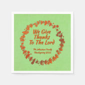 我々は主与えのリース名の小さい スタンダードカクテルナプキン (正面)