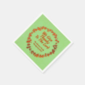 我々は主与えのリース名の小さい スタンダードカクテルナプキン (角)