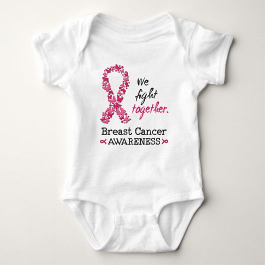 我々は乳がんと闘う ベビーボディスーツ (正面)