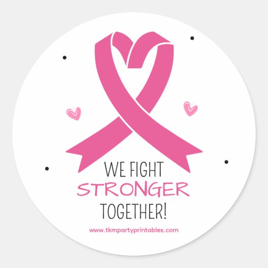 我々は乳がん認識度と闘う ラウンドシール (正面)