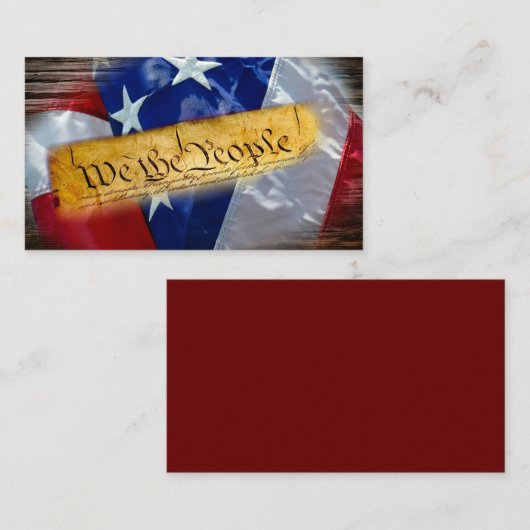 『我々は人々のアメリカ国旗』 名刺 (正面/裏面)