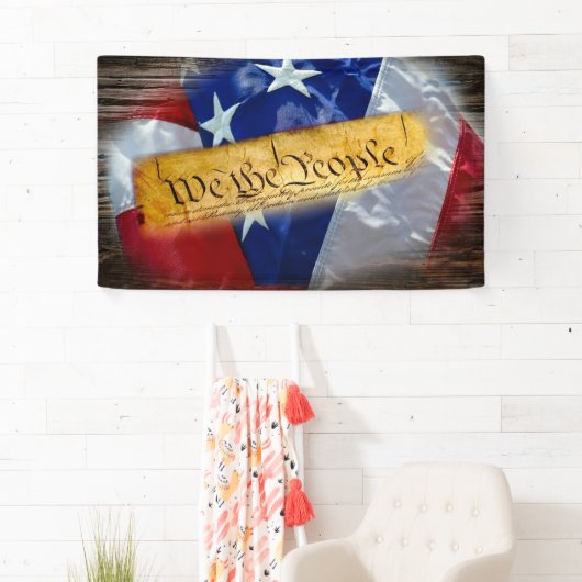 『我々は人々のアメリカ国旗』 横断幕 (インサイチュ)